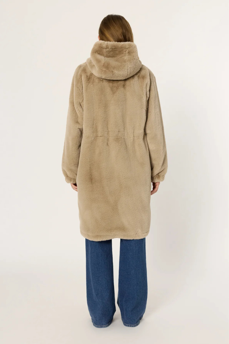 Gerard Darel, Mayline Reversible Faux Fur Parka - Vert Kaki