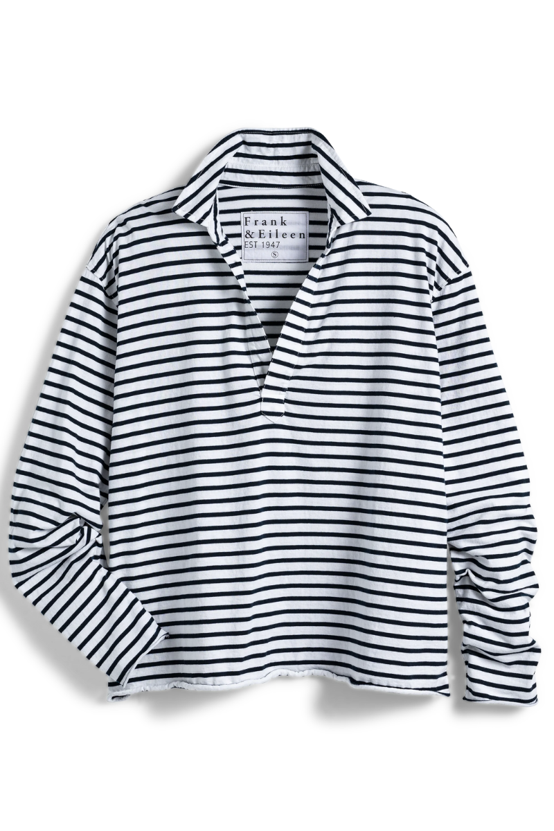Frank & Eileen, Patrick Popover Henley Heritage Jersey - White and British Royal Navy