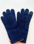 SantaCana, Wool & Cashmere Glove with Piping and Leather Button