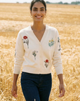 Vilagallo, Alina Embroidered Botanico Cardigan