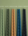 Twisted taper candle set | 11.5 inch | Beeswax & Soy Wax