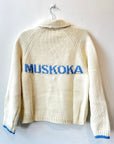 Varsity Cardigan - Muskoka Ivory/Blue