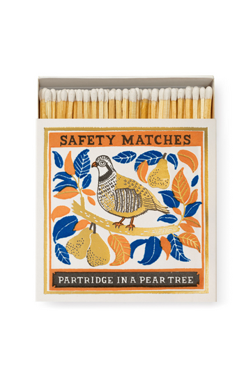 Archivist Gallery, Luxury Square Matchbox- Partridge in a Pear Tree