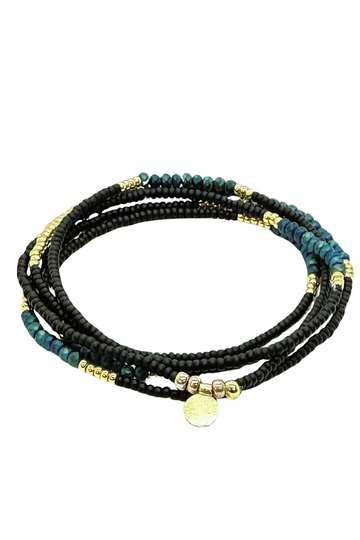 The Makery, Beaded five wrap Bracelet