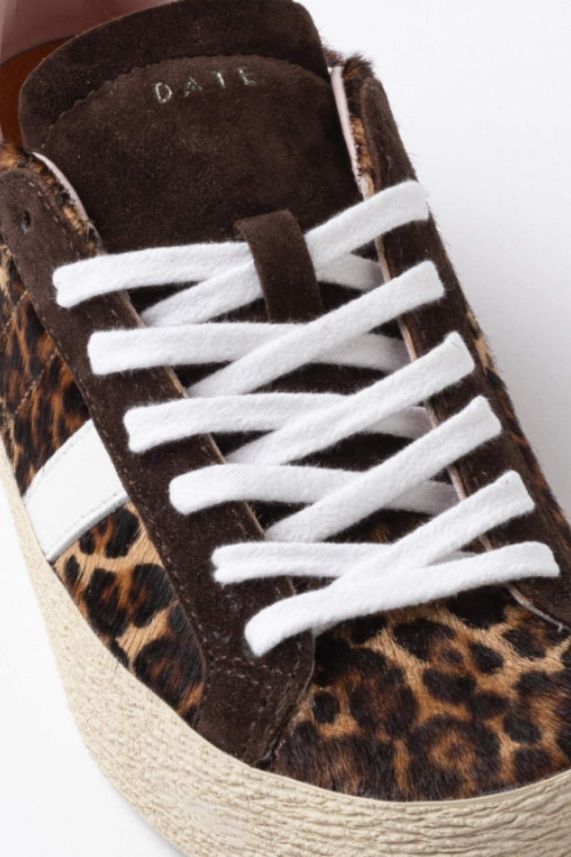 D.A.T.E. Hill Low Leopard Sneakers-White