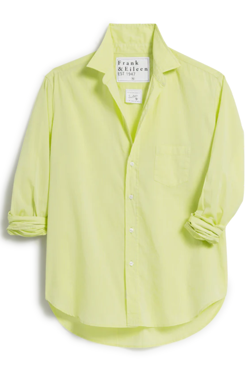 Frank & Eileen, Eileen Relaxed Button-Up Shirt - Chartreuse