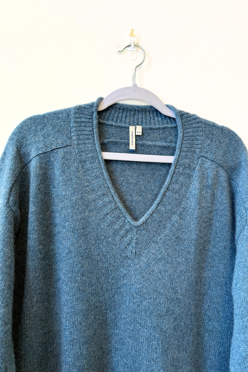 Cashmere Varsity V-Neck Sweater