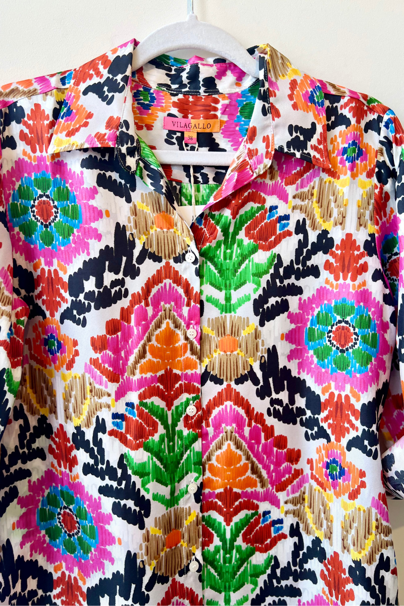 Vilagallo, Ikat Silk Blouse