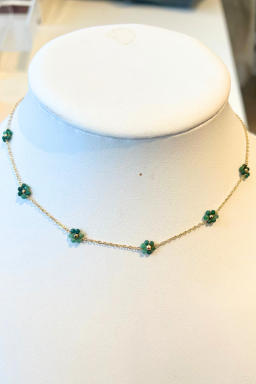 LC, Suzanne Beaded Necklace- Green