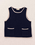 Oats & Rice, Cottage Pocket Cashmere Tank- Navy