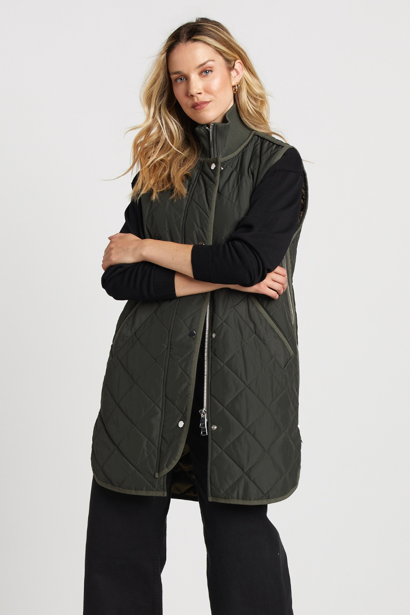 Adroit, Destiny Quilted Long Vest