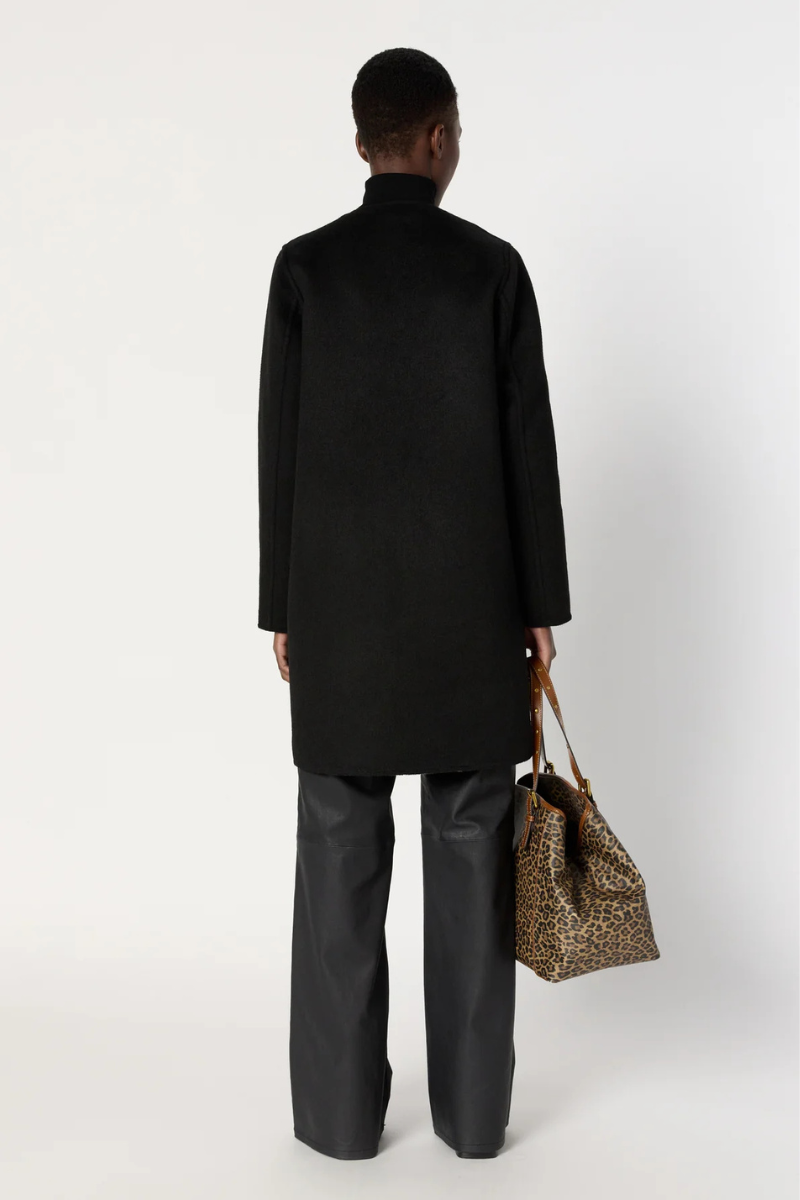 Gerard Darel, Matilda Reversible Plain and Leopard Coat - Marron
