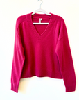 Cashmere Varsity V-Neck Sweater
