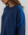 Charli, Cleo Sweater- Navy