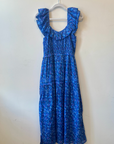 Ro's Garden, Tuscany Midi Dress- Blue Komaki