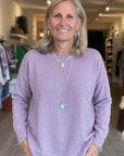 Raw Edge Cashmere Crew
