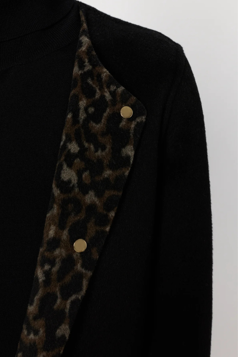 Gerard Darel, Matilda Reversible Plain and Leopard Coat - Marron
