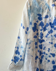 Stark, Annette Linen Tie Dye Top-Blue Dots