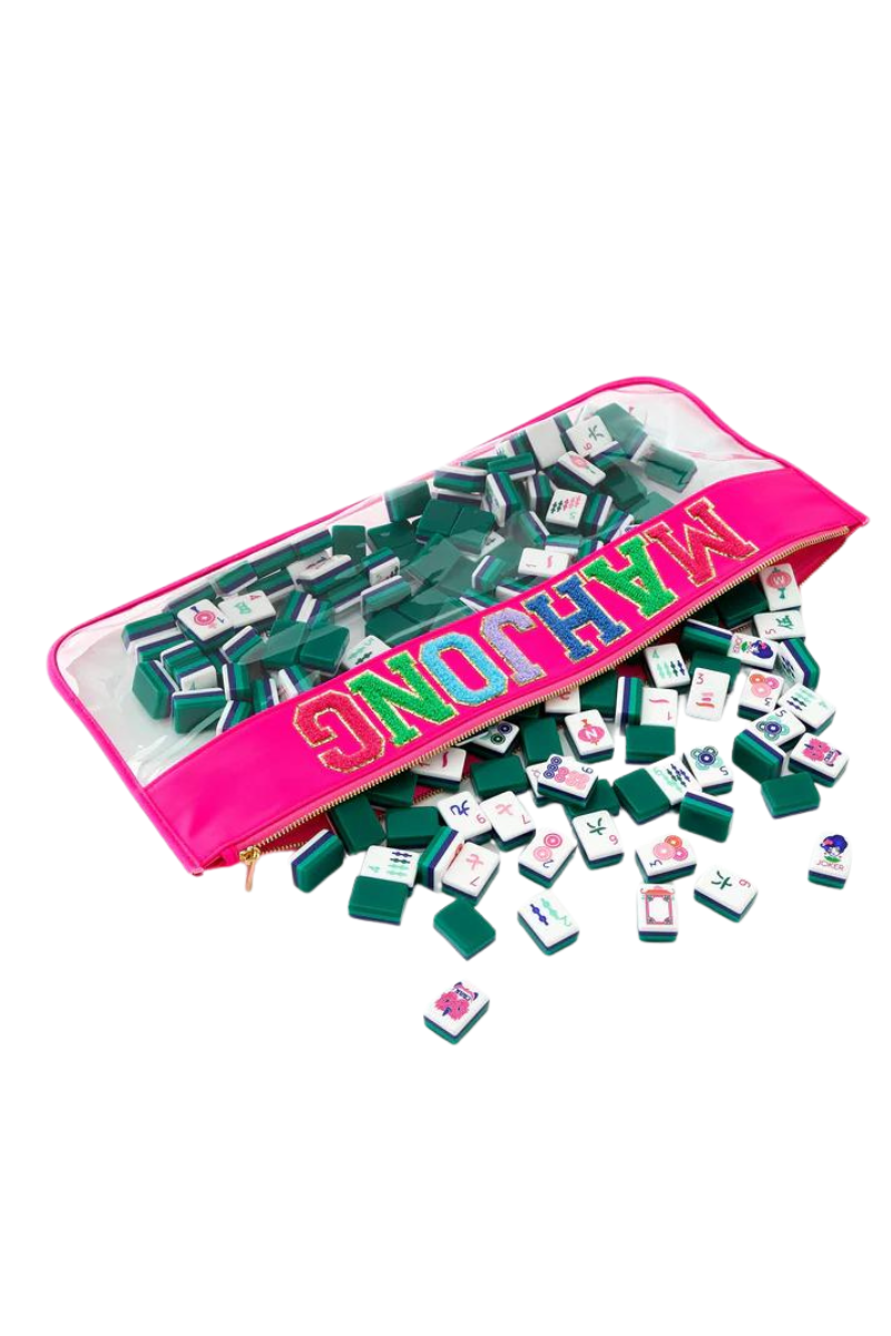 Oh My Mahjong, Mahjong Bag- Navy/Pink