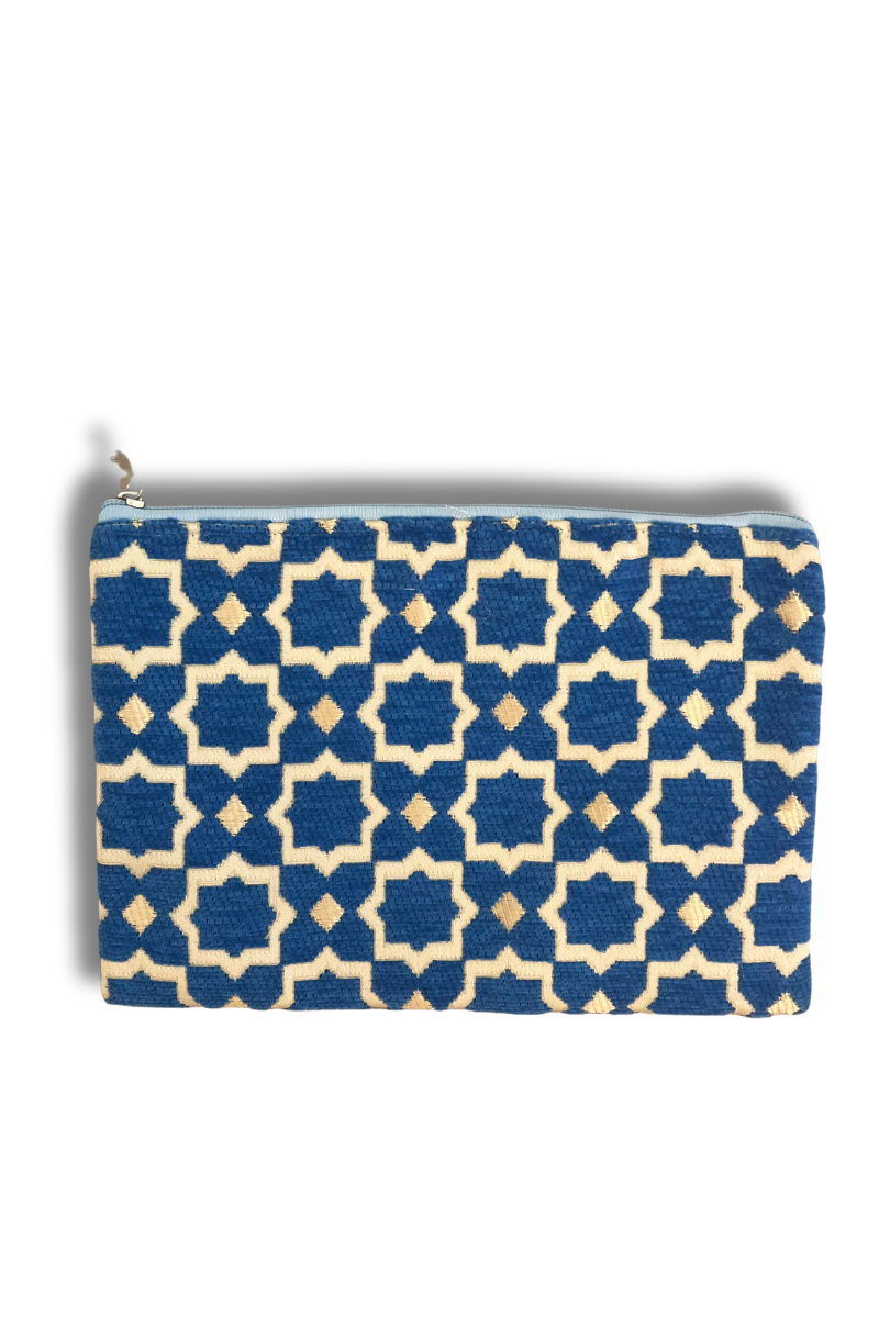 Embroidered Cosmetic Pouch-Medium