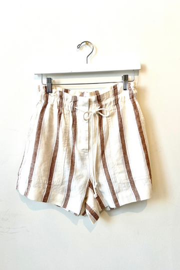 Rails, Foster Linen Shorts-Coconut Stripe
