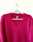 Cashmere Varsity V-Neck Sweater