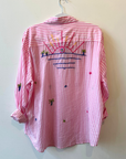 Palme, Embroidered Cotton Shirt Pink & White stripe 67057