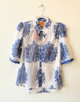 La Plage, Tuesday SS Top-Mughal-White/Blue