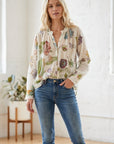 Injiri, Herbarium Shirt-Off white Floral