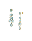 Blue topaz multi drop earring