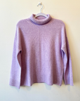 Cashmere T-Neck Sweater- Lavendar