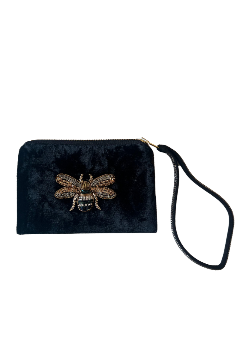 Citrus, Bee Coin Pouch-Black