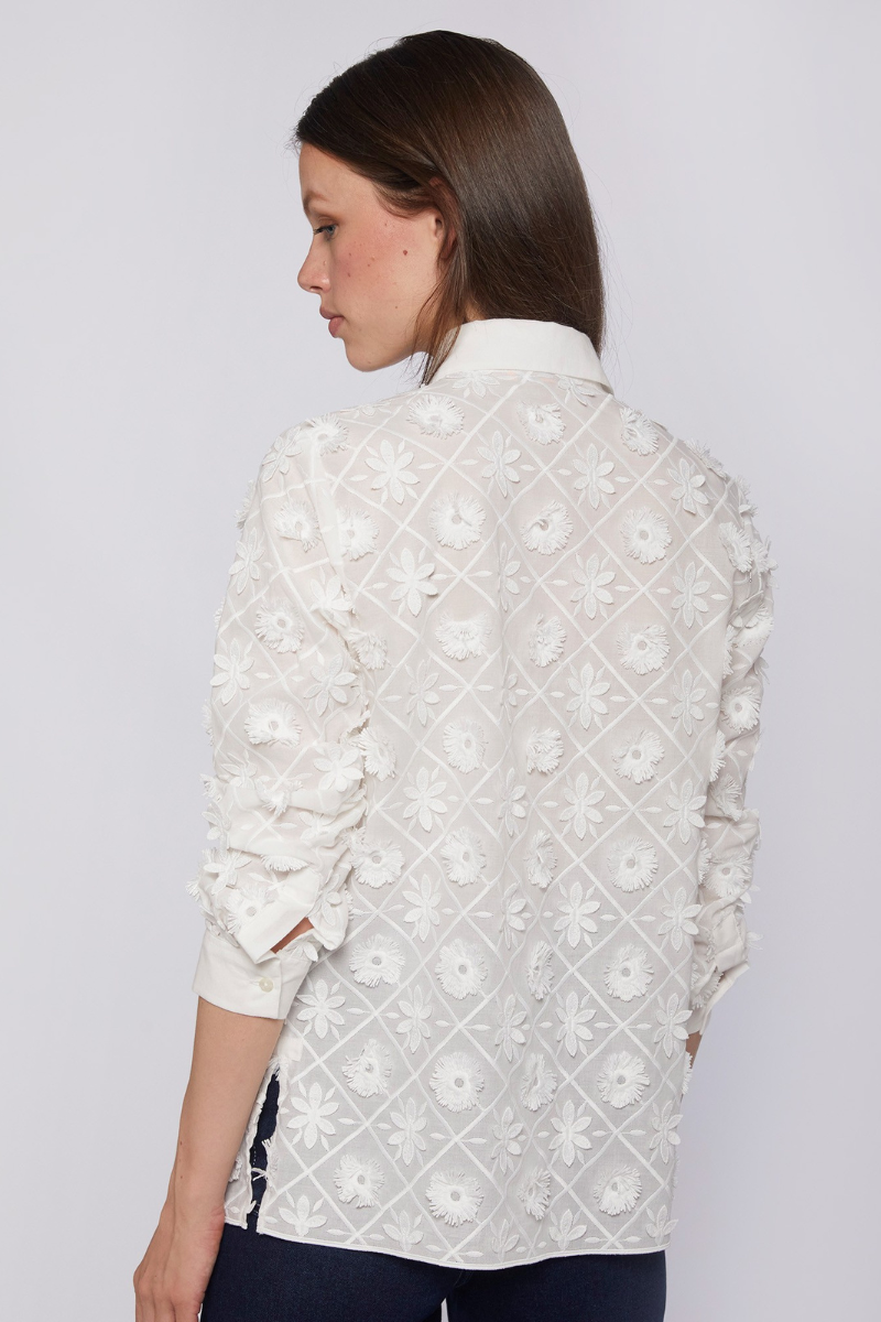 Vilagallo, Nadine 3D Flower Blouse