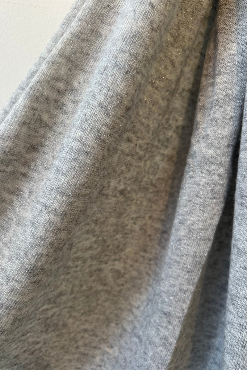Cashmere Lurex Scarf- Grey