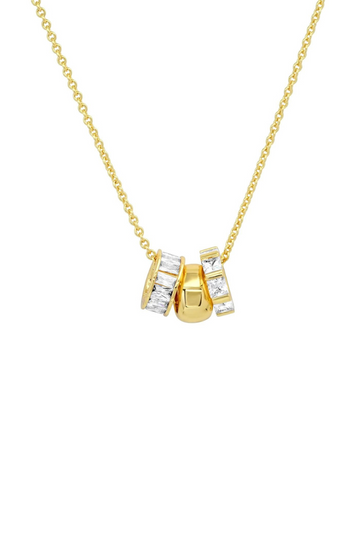 TAI, Necklace with Cubic Zirconia Rondelle Charms