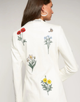 Vilagallo, Sophia Embroidered Jacket-Ivory Floral