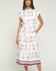 Vilagallo, Jaretas Dress-White w/Paddle Design