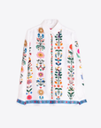Vilagallo, Floral Shirt-White with Vertical Flowers