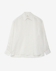 Ottod'Ame-Oversized Linen Shirt-White w/Silver Lurex