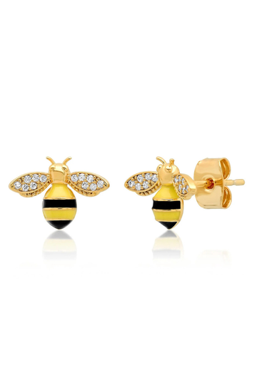 TAI, Enamel Bee Stud - Black/Yellow