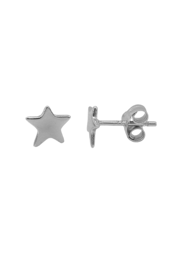 Star Stud Earrings- Silver