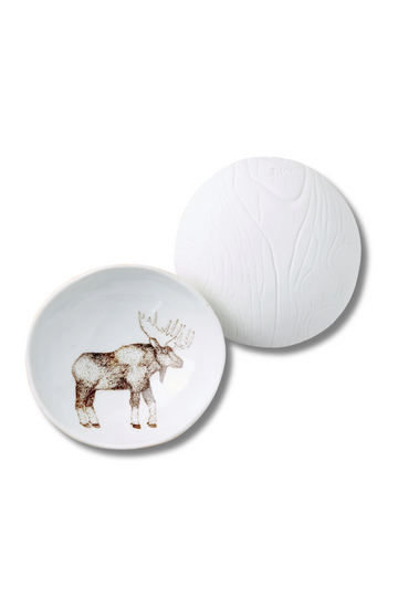 SKT, Woodgrain Dish- Moose