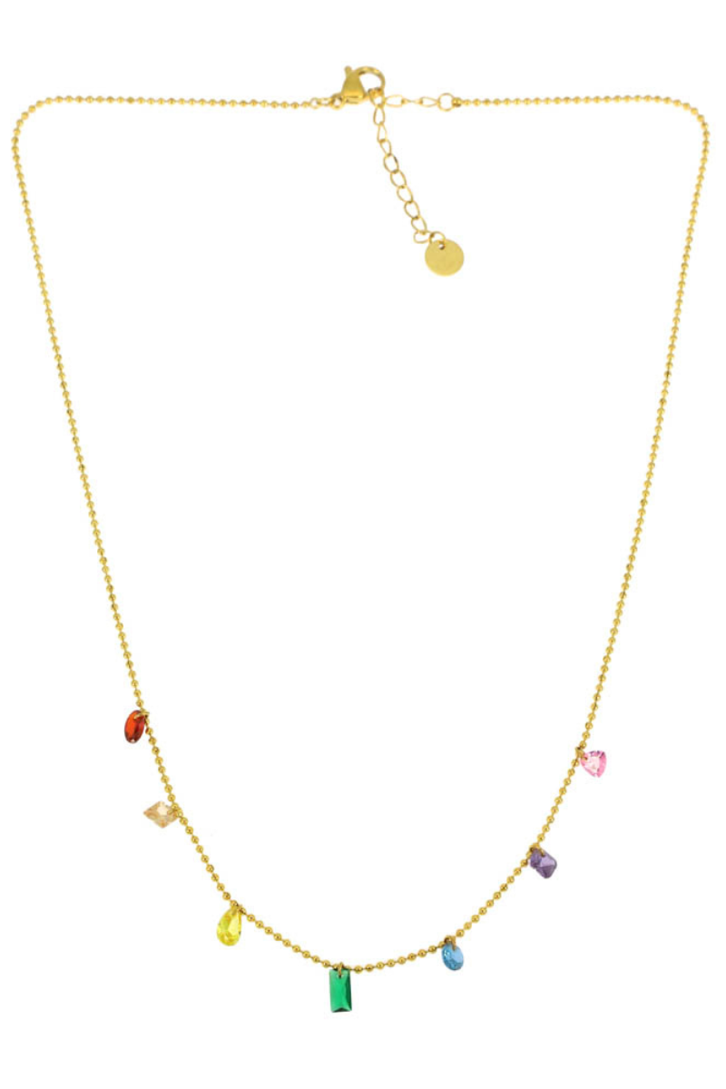 LC, Aurora Short Steel Necklace - Multicolour