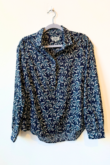 Hartford, Clarisse Woven Shirt-Navy & White