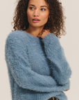 Velvet, Penny DS Feather Yarn Sweater-Slate
