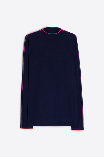 Vilagallo, Navy T-Neck Sweater