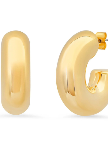 Tai, Classic Puffy Hoops-Gold