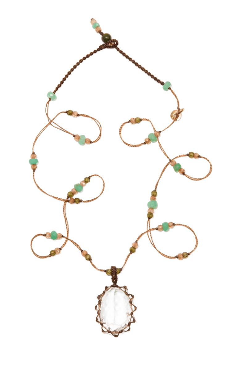 Sharing, Short Tibetan Necklace-Crystal Quartz