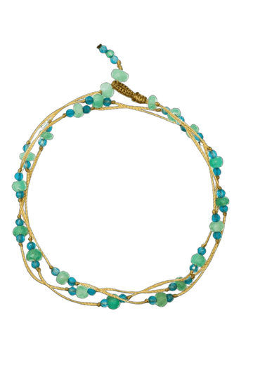 Sharing, Loopy Duo Necklace / Bracelet-Chryso Apatite
