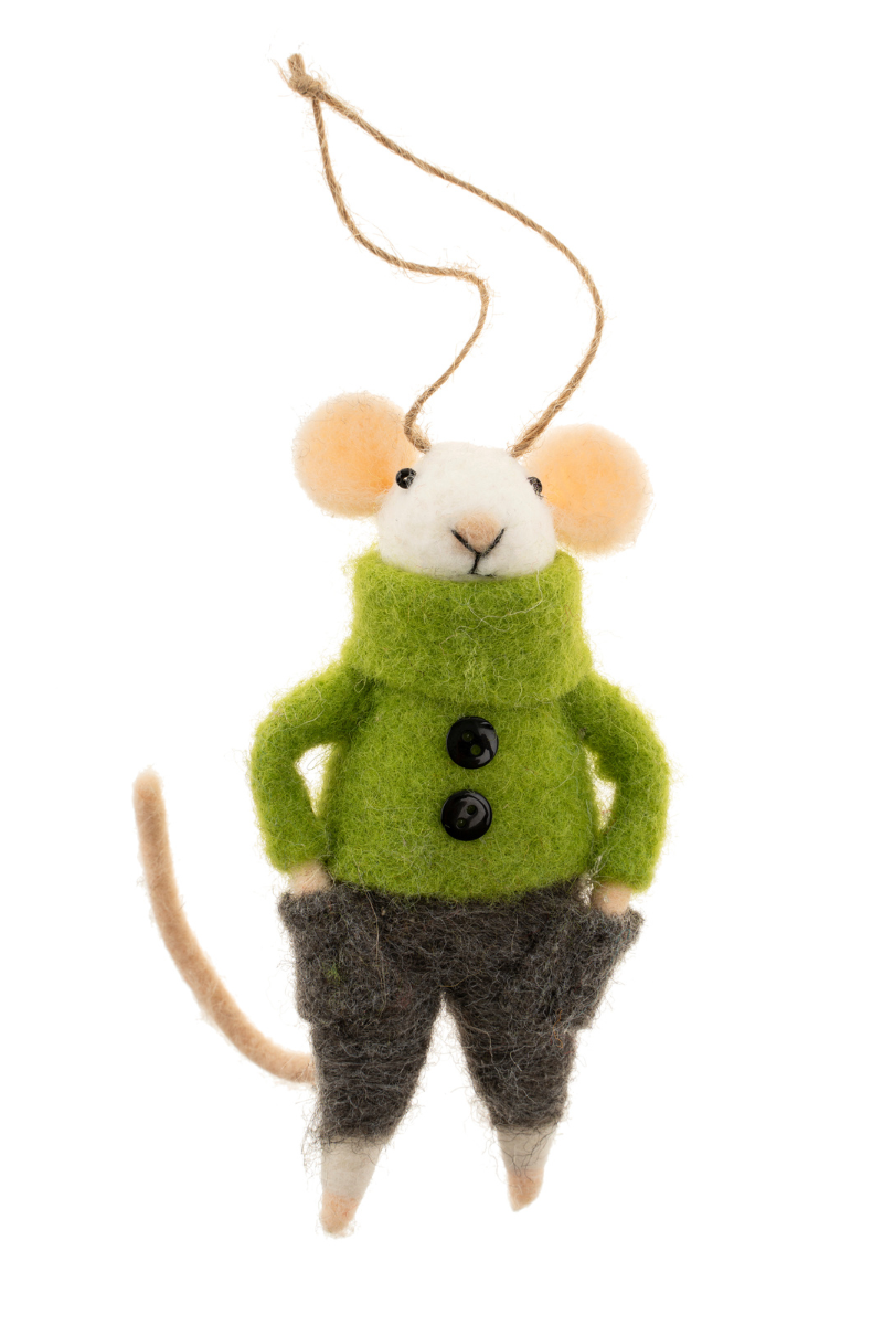 Indaba, Comfortable Cooper Mouse Holiday Ornament
